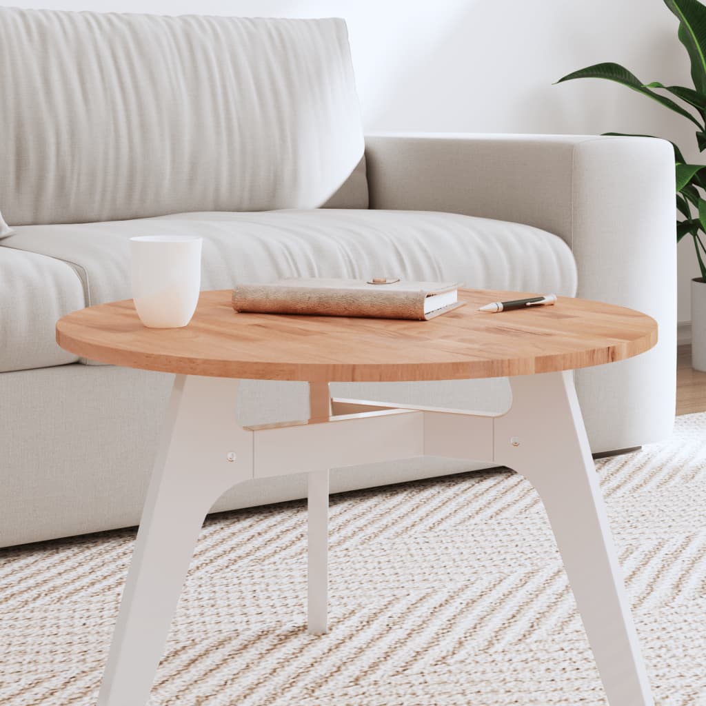 vidaXL Table Top Ø60x1.5 cm Round Solid Wood Beech