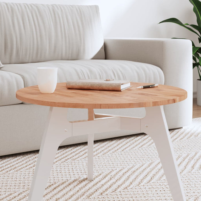 vidaXL Table Top Ø60x1.5 cm Round Solid Wood Beech