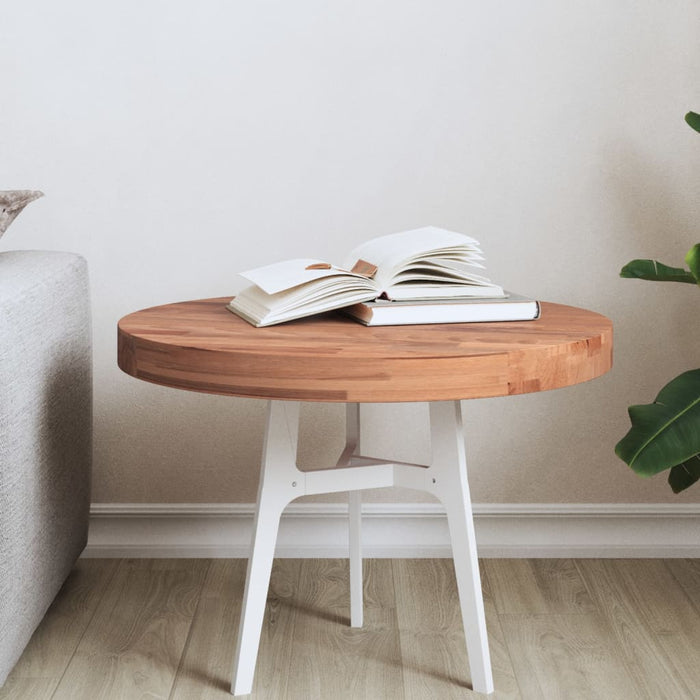 vidaXL Table Top Ø50x4 cm Round Solid Wood Beech