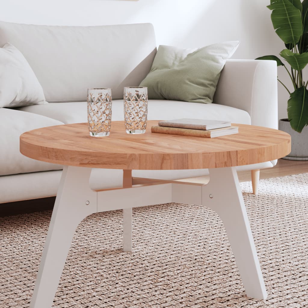 vidaXL Table Top Ø80x4 cm Round Solid Wood Beech