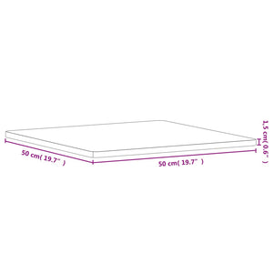 vidaXL Table Top 50x50x1.5 cm Square Solid Wood Beech