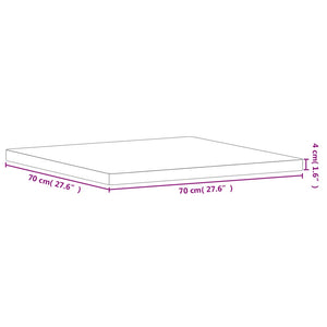 vidaXL Table Top 70x70x4 cm Square Solid Wood Beech