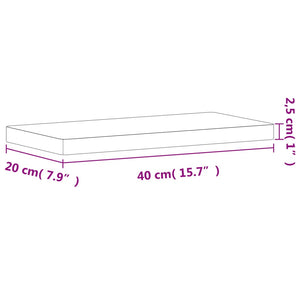 vidaXL Wall Shelf 40x20x2.5 cm Solid Wood Beech