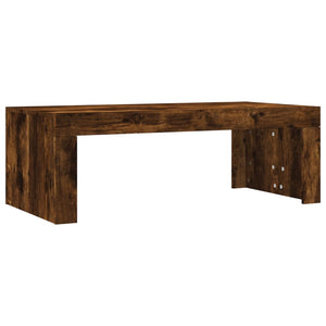 vidaXL Coffee Table Smoked Oak 102x50x36 cm Engineered Wood