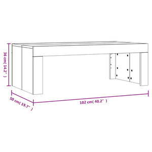 vidaXL Coffee Table Smoked Oak 102x50x36 cm Engineered Wood