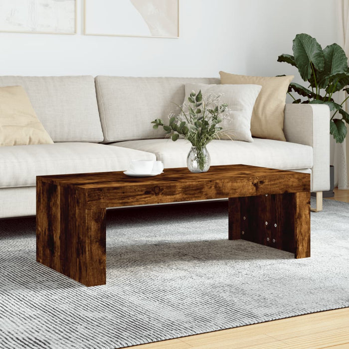 vidaXL Coffee Table Smoked Oak 102x50x36 cm Engineered Wood