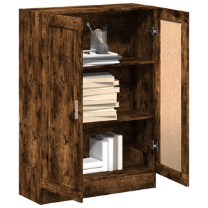 vidaXL Book Cabinet Smoked Oak 82.5x30.5x115 cm Engineered Wood