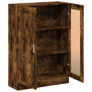 vidaXL Book Cabinet Smoked Oak 82.5x30.5x115 cm Engineered Wood