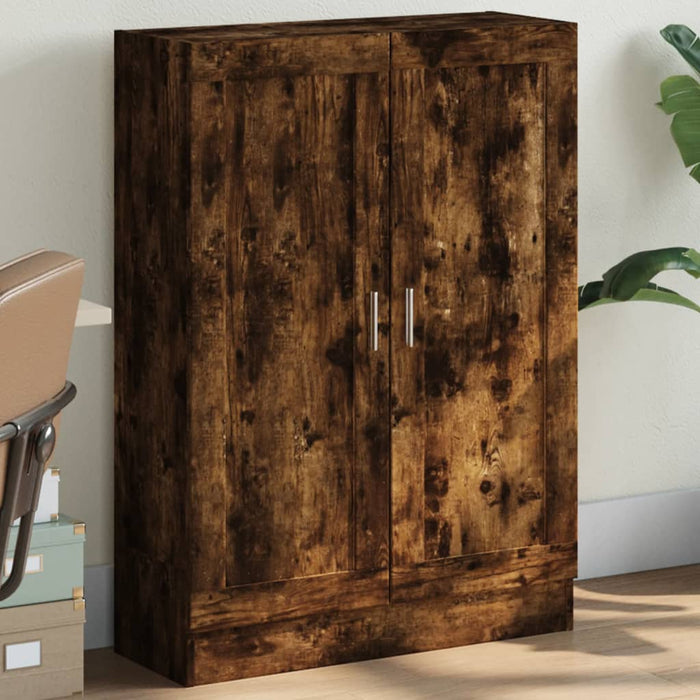 vidaXL Book Cabinet Smoked Oak 82.5x30.5x115 cm Engineered Wood