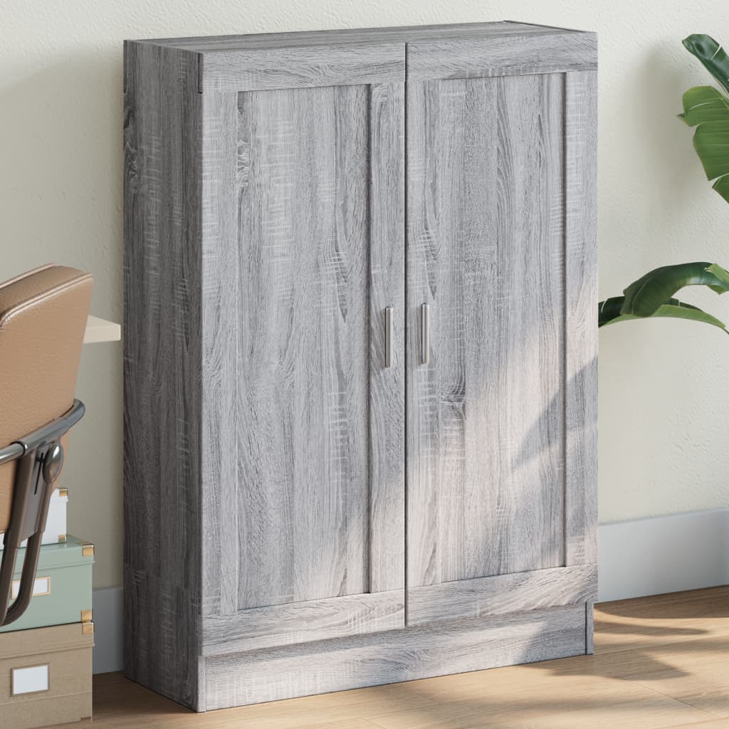 vidaXL Book Cabinet Grey Sonoma 82.5x30.5x115 cm Engineered Wood