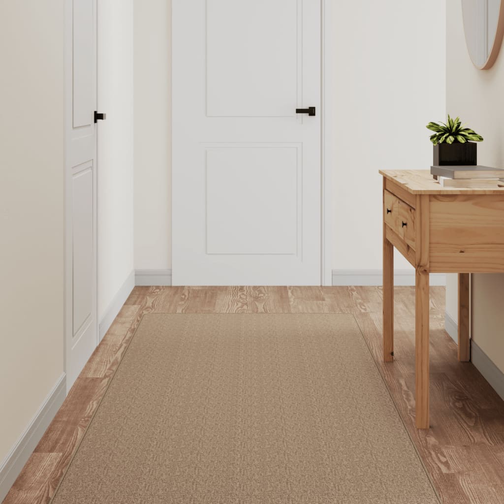 vidaXL Carpet Runner Sisal Look Sand 80x400 cm