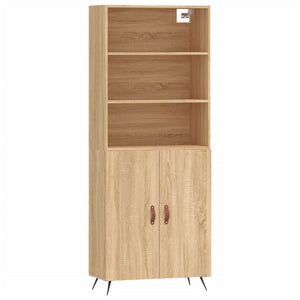 vidaXL Highboard Sonoma Oak 69.5x34x180 cm Engineered Wood