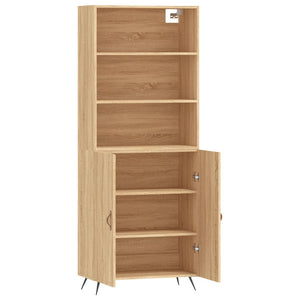 vidaXL Highboard Sonoma Oak 69.5x34x180 cm Engineered Wood