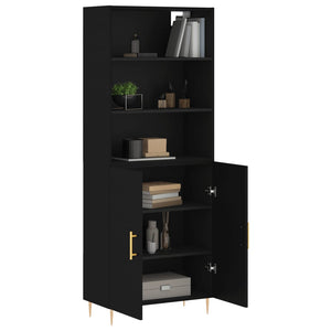 vidaXL Highboard Black 69.5x34x180 cm Engineered Wood