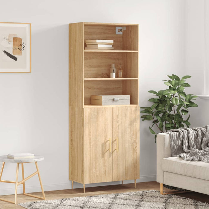 vidaXL Highboard Sonoma Oak 69.5x34x180 cm Engineered Wood