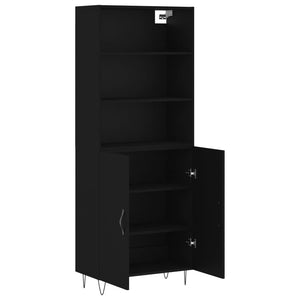 vidaXL Highboard Black 69.5x34x180 cm Engineered Wood