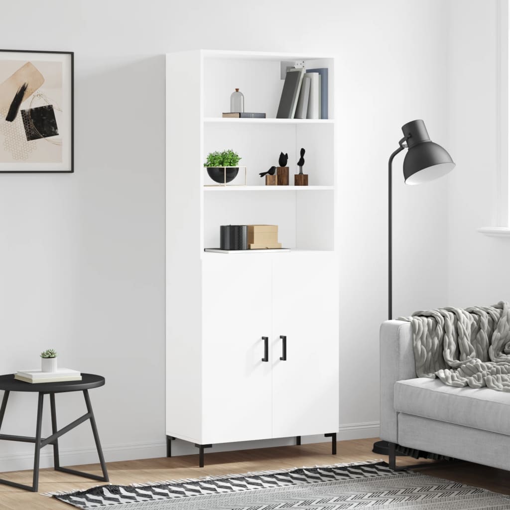 vidaXL Highboard White 69.5x34x180 cm Engineered Wood