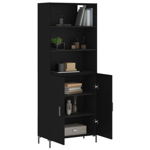 vidaXL Highboard Black 69.5x34x180 cm Engineered Wood