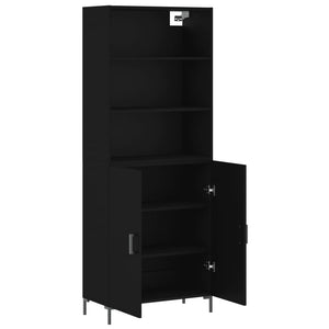 vidaXL Highboard Black 69.5x34x180 cm Engineered Wood