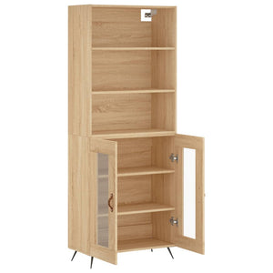 vidaXL Highboard Sonoma Oak 69.5x34x180 cm Engineered Wood