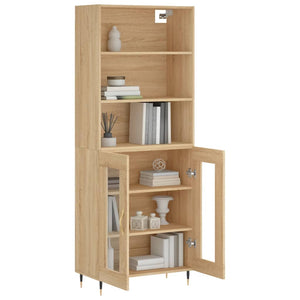 vidaXL Highboard Sonoma Oak 69.5x34x180 cm Engineered Wood