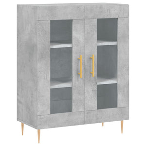 vidaXL Highboard Concrete Grey 69.5x34x180 cm Engineered Wood