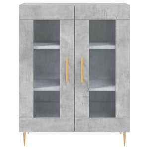 vidaXL Highboard Concrete Grey 69.5x34x180 cm Engineered Wood