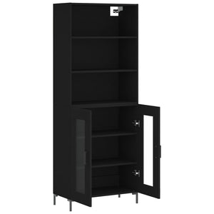 vidaXL Highboard Black 69.5x34x180 cm Engineered Wood