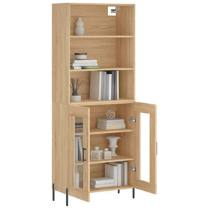 vidaXL Highboard Sonoma Oak 69.5x34x180 cm Engineered Wood