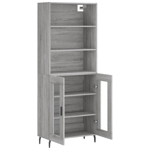 vidaXL Highboard Grey Sonoma 69.5x34x180 cm Engineered Wood