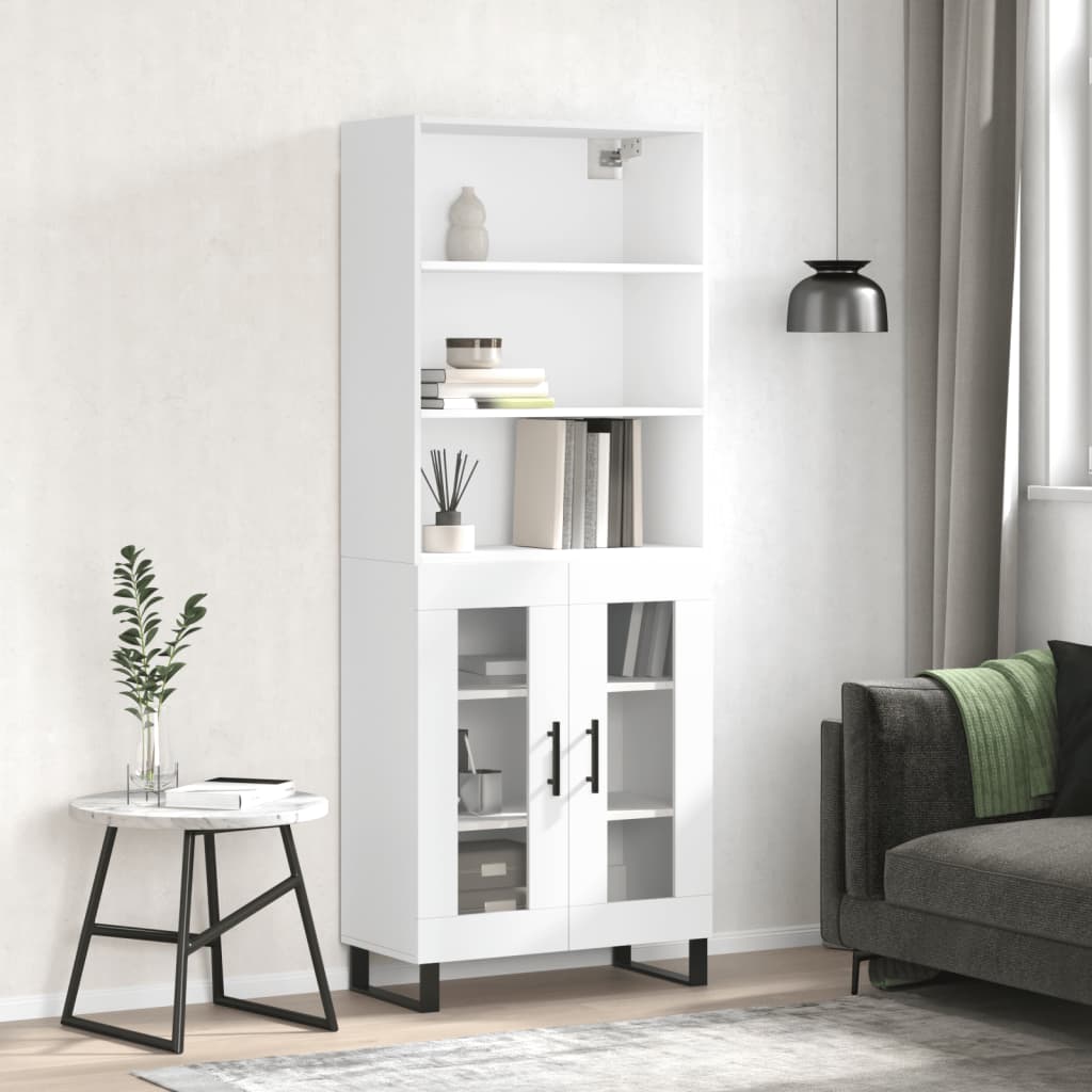 vidaXL Highboard White 69.5x34x180 cm Engineered Wood