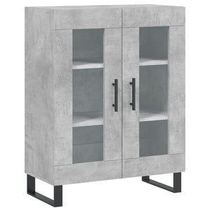 vidaXL Highboard Concrete Grey 69.5x34x180 cm Engineered Wood