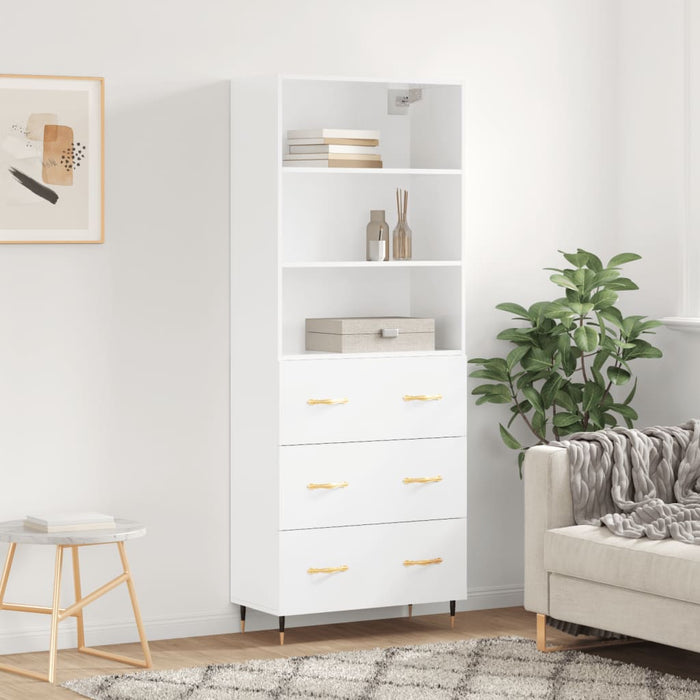 vidaXL Highboard White 69.5x34x180 cm Engineered Wood