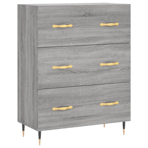 vidaXL Highboard Grey Sonoma 69.5x34x180 cm Engineered Wood