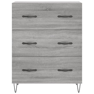 vidaXL Highboard Grey Sonoma 69.5x34x180 cm Engineered Wood