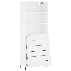 vidaXL Highboard White 69.5x34x180 cm Engineered Wood