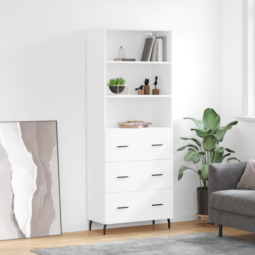 vidaXL Highboard White 69.5x34x180 cm Engineered Wood