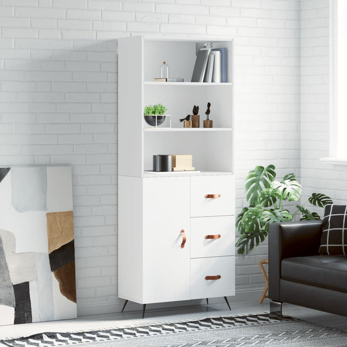 vidaXL Highboard White 69.5x34x180 cm Engineered Wood