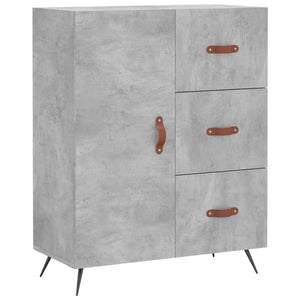 vidaXL Highboard Concrete Grey 69.5x34x180 cm Engineered Wood