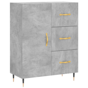 vidaXL Highboard Concrete Grey 69.5x34x180 cm Engineered Wood