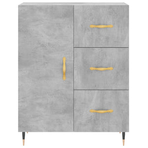 vidaXL Highboard Concrete Grey 69.5x34x180 cm Engineered Wood