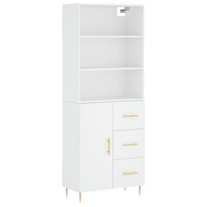 vidaXL Highboard White 69.5x34x180 cm Engineered Wood