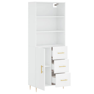 vidaXL Highboard White 69.5x34x180 cm Engineered Wood