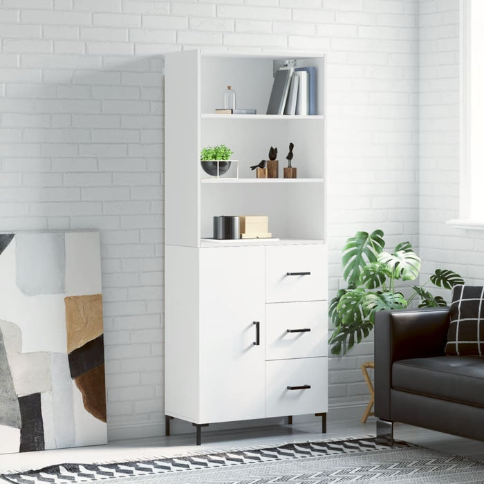 vidaXL Highboard White 69.5x34x180 cm Engineered Wood