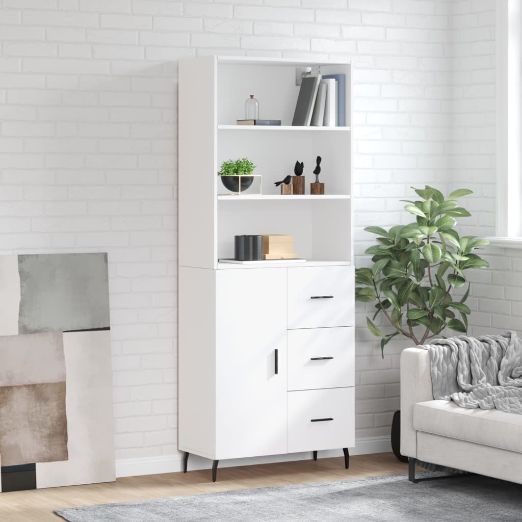 vidaXL Highboard White 69.5x34x180 cm Engineered Wood