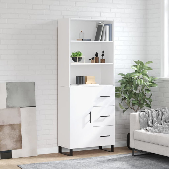 vidaXL Highboard White 69.5x34x180 cm Engineered Wood