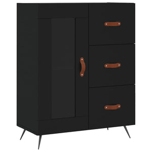 vidaXL Highboard Black 69.5x34x180 cm Engineered Wood