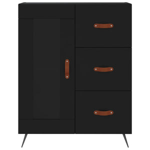 vidaXL Highboard Black 69.5x34x180 cm Engineered Wood