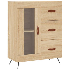 vidaXL Highboard Sonoma Oak 69.5x34x180 cm Engineered Wood