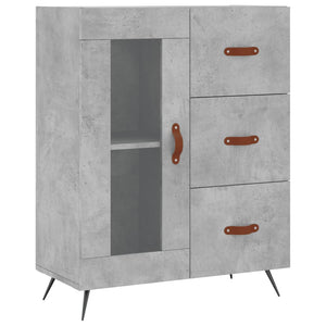 vidaXL Highboard Concrete Grey 69.5x34x180 cm Engineered Wood